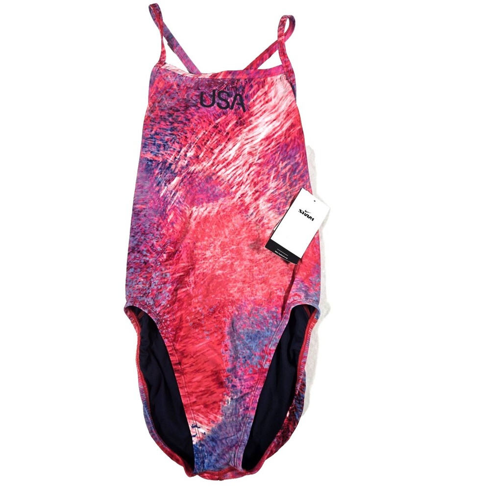 NIKE HYDRASTRONG Women Size 36 WMS 10 Cross Back One Piece Swimsuit New